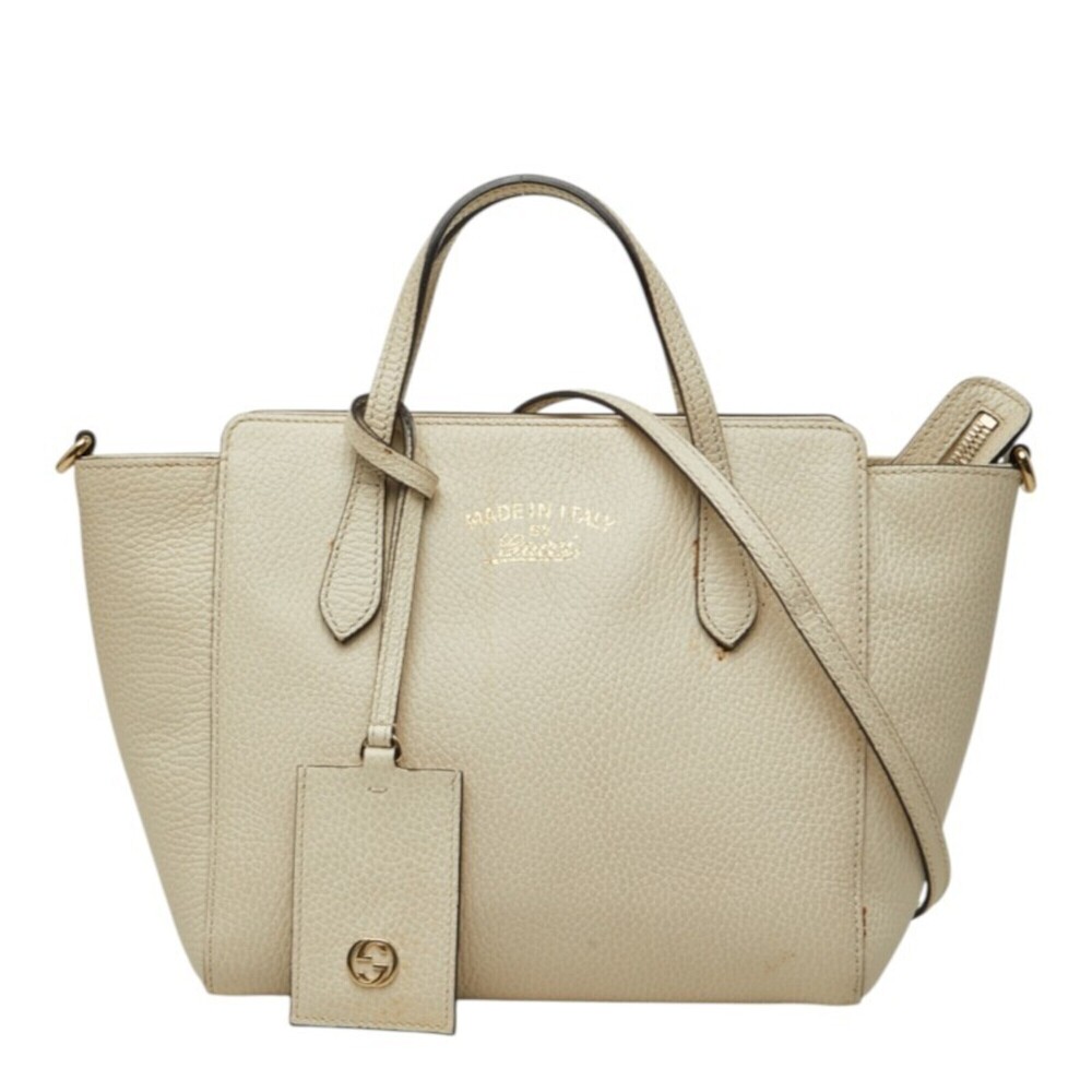 Gucci Swing Mini Handbag Shoulder Bag 2WAY 368827 Ivory Leather Women's GUCCI
